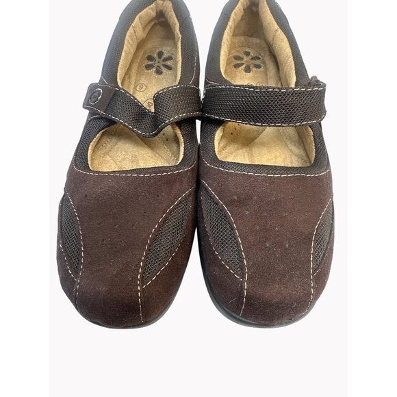 Dr. Scholl’s Mary Jane Comfort Shoes Women’s 9 Brown Hook Loop Strap - Picture 2 of 7